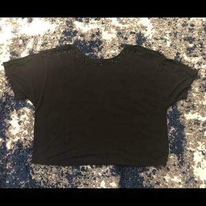 GUC Lane Bryant Black Dress Top Size 14/16